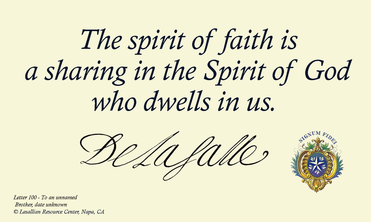JBDLS_Resources's tweet photo. "The spirit of faith is a sharing in the Spirit of God who dwells in us." (DLS) https://t.co/Lcb2msMWtL