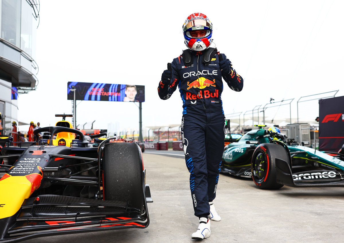 The success continued in China today for Oracle Red Bull Racing, as Max Verstappen qualified for tomorrow's GP race on pole and team-mate Sergio Perez will join him on the front row after setting the second fastest time #Honda #F1 #ChineseGP