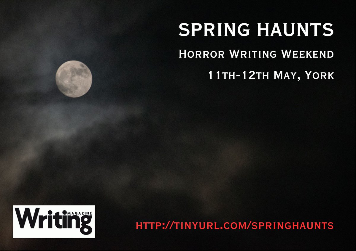 Three weeks to go until kick off for SPRING HAUNTS, where we'll be joined by @RobCEdgar, @timjmajor, @amandajanemason and @MarkMorris10 for two days of horror writing workshops and more! eventbrite.co.uk/e/spring-haunt… @ThisIsHorror @gjkendall @iHorrorNews @LoveHorror