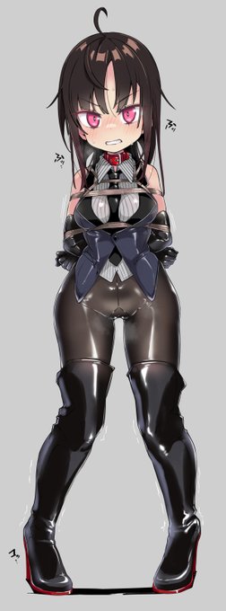 ひなぎ緊縛
スカートとジャケット剥ぎ取られて指先感覚鈍化用ロンググローブと走行足技不可用ピンヒールニーハイブーツ強制着用 