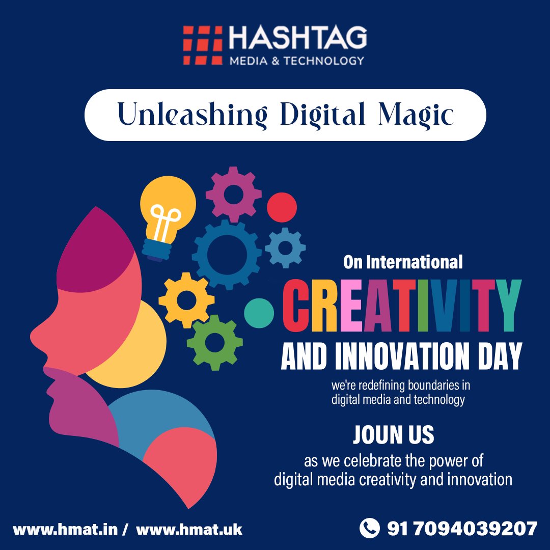 Happy International Creativity and Innovation Day!
#HashtagMediaInnovates #DigitalRevolution #DigitalMagic #InnovationUnleashed