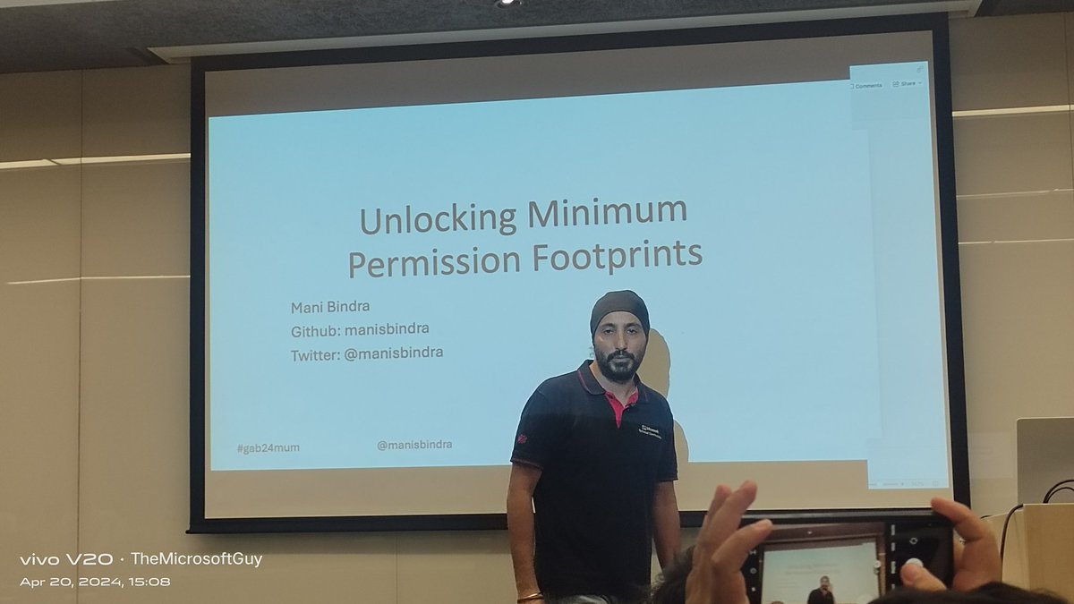 Mehul Harji Bhadricha 💝 💻 📲 🍽 (@microsoftguy_) on Twitter photo Unlocking Minimum Permission Footprints for Azure IaC Deployments
1st session post lunch break :)
Presented by Maninderjit Bindra <a href="/maniSbindra/">Maninderjit Bindra</a>
#GlobalAzure #GlobalAzureMumbai #GlobalAzureBootcamp #mumtechup #gab24mum #AzureIAC
<a href="/GlobalAzure/">GlobalAzure</a> <a href="/hackmum/">Hackerspace Mumbai</a> Unlocking Minimum Permission Footprints for Azure IaC Deployments
1st session post lunch break :)
Presented by Maninderjit Bindra <a href="/maniSbindra/">Maninderjit Bindra</a>
#GlobalAzure #GlobalAzureMumbai #GlobalAzureBootcamp #mumtechup #gab24mum #AzureIAC
<a href="/GlobalAzure/">GlobalAzure</a> <a href="/hackmum/">Hackerspace Mumbai</a>