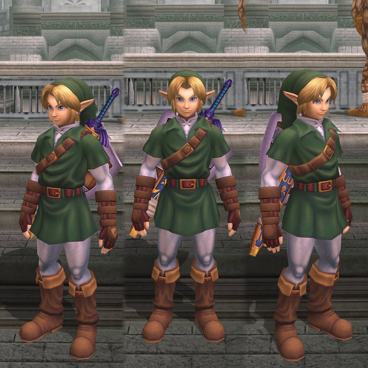 Finally feels like this is the hero of time. Not an imposter syndrome model like I had before where it still felt like TP Link wearing OOT Links clothes. I am happy with how this model came out. This is near final colors