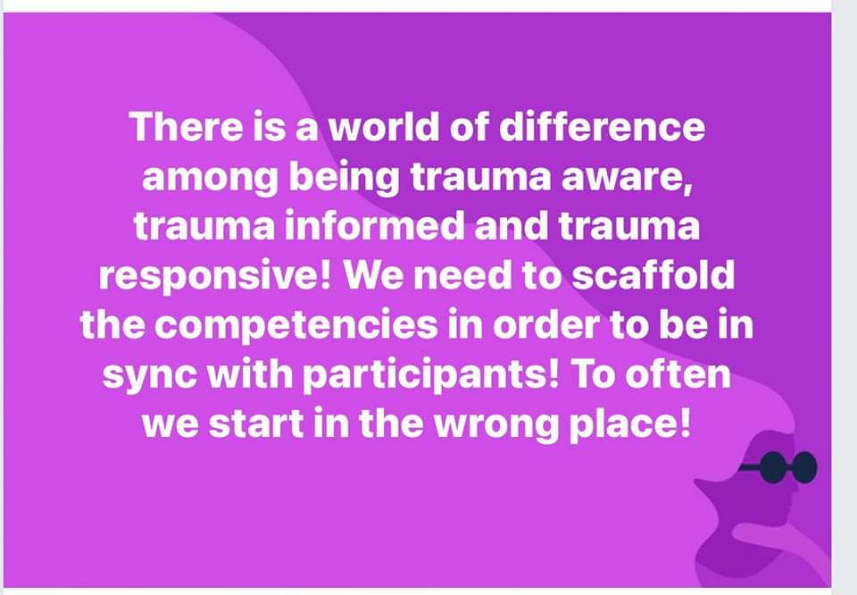 Trauma Informed is gaining knowledge. Responsive is a way of being & seeing on the shift of how you view discipline in your schools & putting the knowledge you have gained & implementing that change into practice. Also, understanding neuroscience is crucial in ed settings.🧠🌱