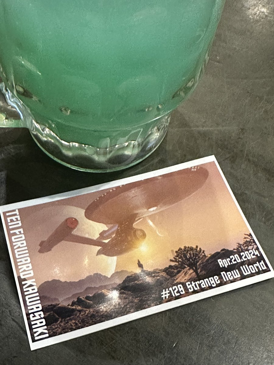 maaeeyan's tweet photo. 第129回　TENFORWARD KAWASAKI のテーマは「Strange New World」です。
みんなの感想を感心しながら聞いてるよ。私、もう何もしゃべることないんじゃない？😅
#tfkjp  #startrek #snw https://t.co/GuD5k0cYcD