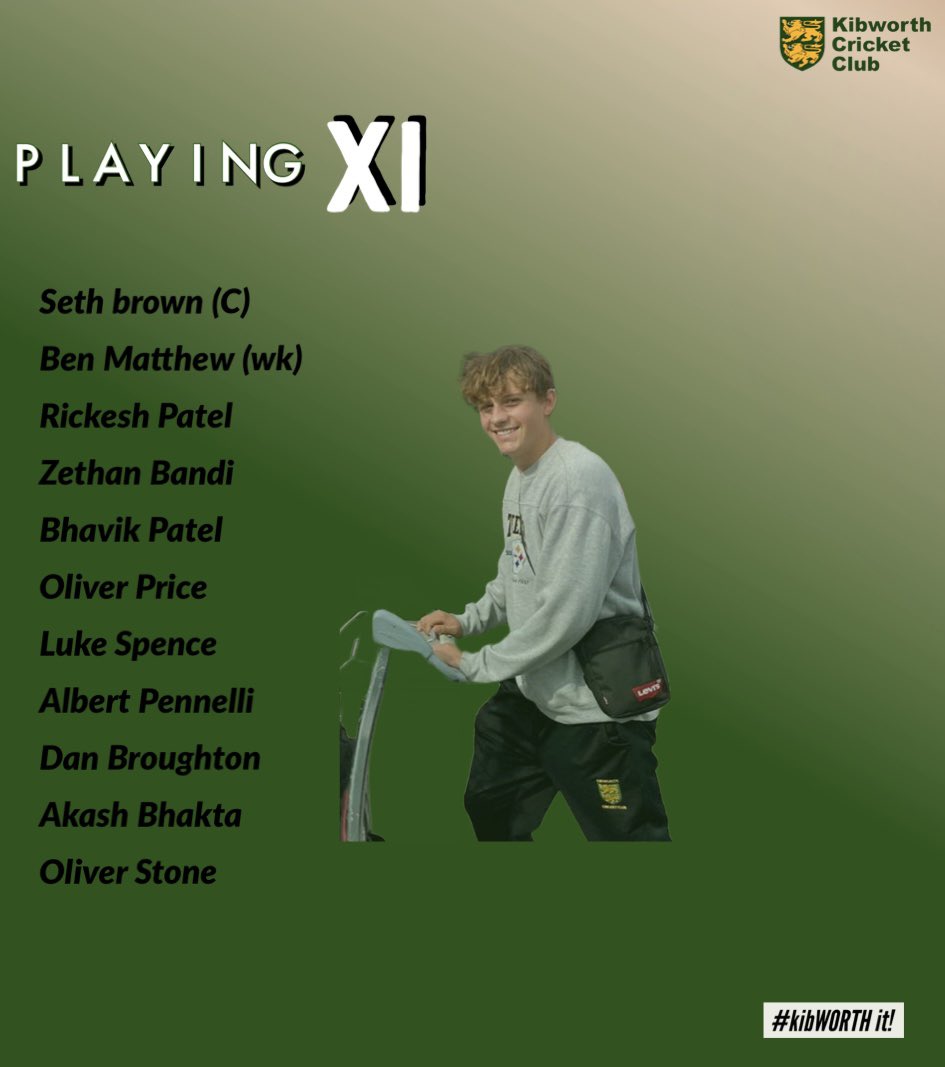 Playing squads for both teams playing today🏏

Let’s begin the cricket season! 🙌🏻

#kibworthcricket #CricketSeason #greenandgold #saturdaycricket