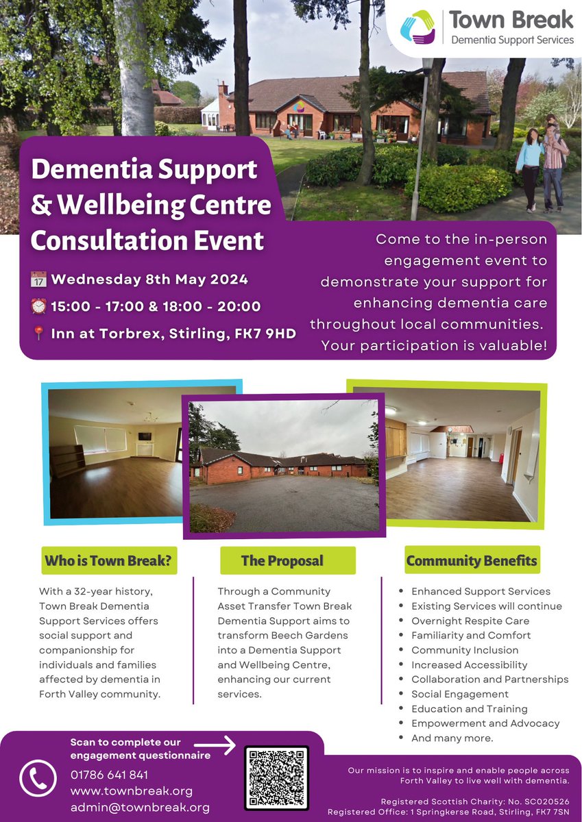 Community Engagement Day!

📅 8 May
🕒 3-5 &amp; 6-8
📍The Inn at Torbrex

Excited to invite you to our Community Engagement Day on 8 May at The Inn at Torbrex! Discover how we're shaping the future of dementia care with our application for the asset transfer of Beech Gardens.