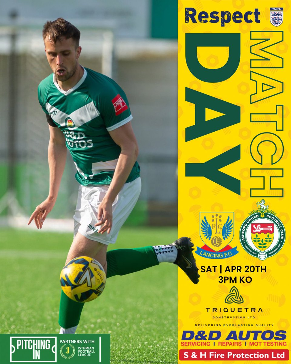 Match Day! Final away day of the season. @IsthmianLeague South East | Match 37 🗓️ - Sat | April 20th ⚽️ - @LancingFC 🏟️ - Culver Road, Lancing BN15 5AX 🎟️ - Adult £10 | Con £5 | U18 £2 🕒 - 3pm KO #AUFC #coynab