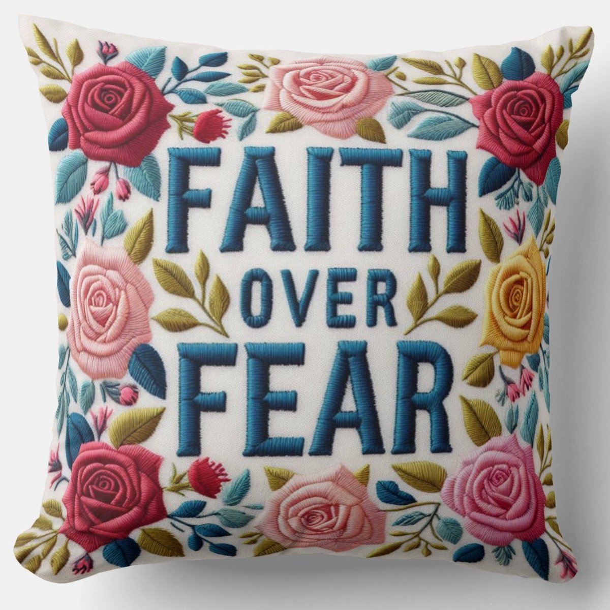 Faith Over Fear zazzle.com/faith_over_fea… Radiating strength & positivity, this #Pillow inspires courage and resilience. Amidst the blossoming florals, the proclamation of faith shines brightly, offering a beacon of hope and assurance #SaturdayVibes #FaithOverFear #SaturdayMorning