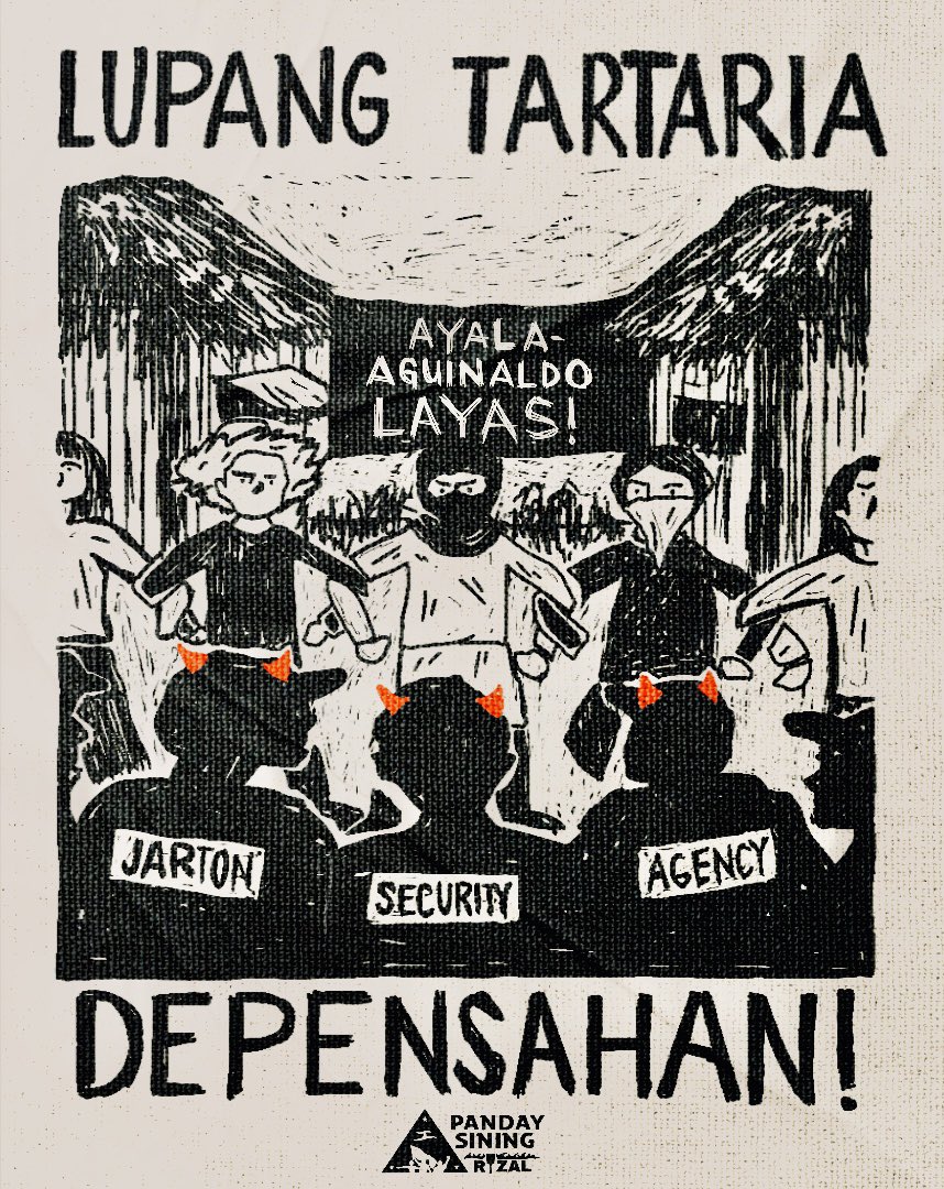 🌾DEFEND LUPANG TARTARIA! STAND WITH FARMERS!🌾 Ang Panday Sining Rizal ay nakikiisa sa laban ng mga magsasaka at residente ng Lupang Tartaria para sa kanilang karapatan sa lupang sakahan at tirahan! #DefendLupangTartaria #TartariaNotForSale #AguinaldoAyalaLayas