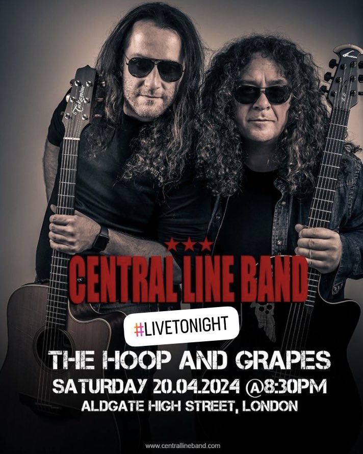 Live #tonight at The Hoop and Grapes @HoopandGrapes_ #aldgate #livemusic starts @ 8:30pm #ClassicRock #bluesrock #rock #rocknroll #centrallineband #londongig #musiclife #londonpubs #londonbands #events #london #londonevent