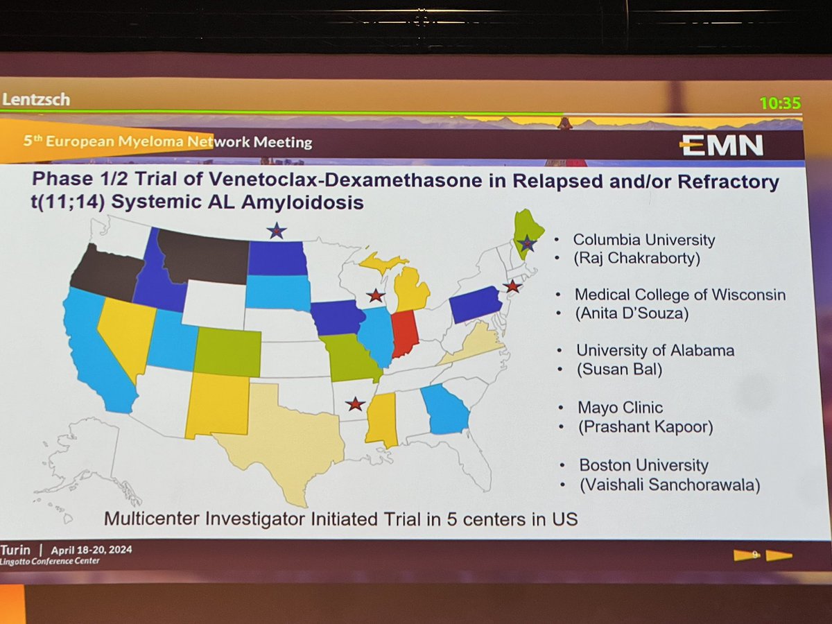 Fantastic session on AL amyloid @EMN_EuMMnet by @SLentzsch and others, excited to see your trial progress @rajshekharucms