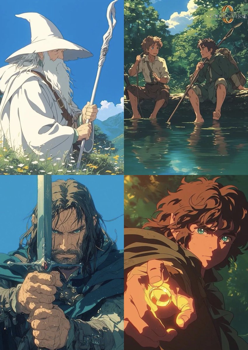 ToIkienverse's tweet photo. Abro HILO de como sería El Señor de los Anillos en estilo anime. Si sois fans no os lo podéis perder. 🌿 https://t.co/bcfJFXz75I