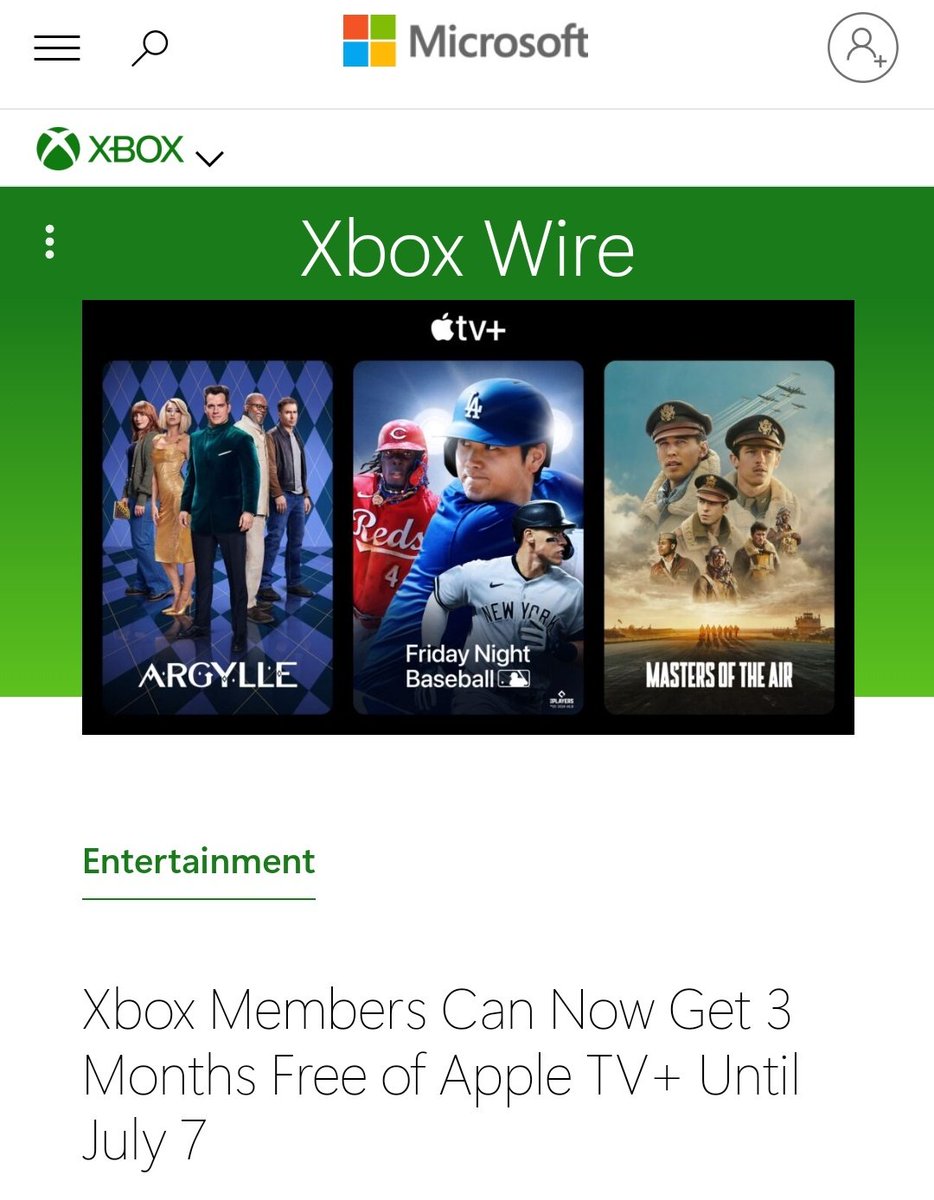 #Xbox members can now get 3 months free of Apple TV+. #AppleTV #Apple #Microsoft #Tech