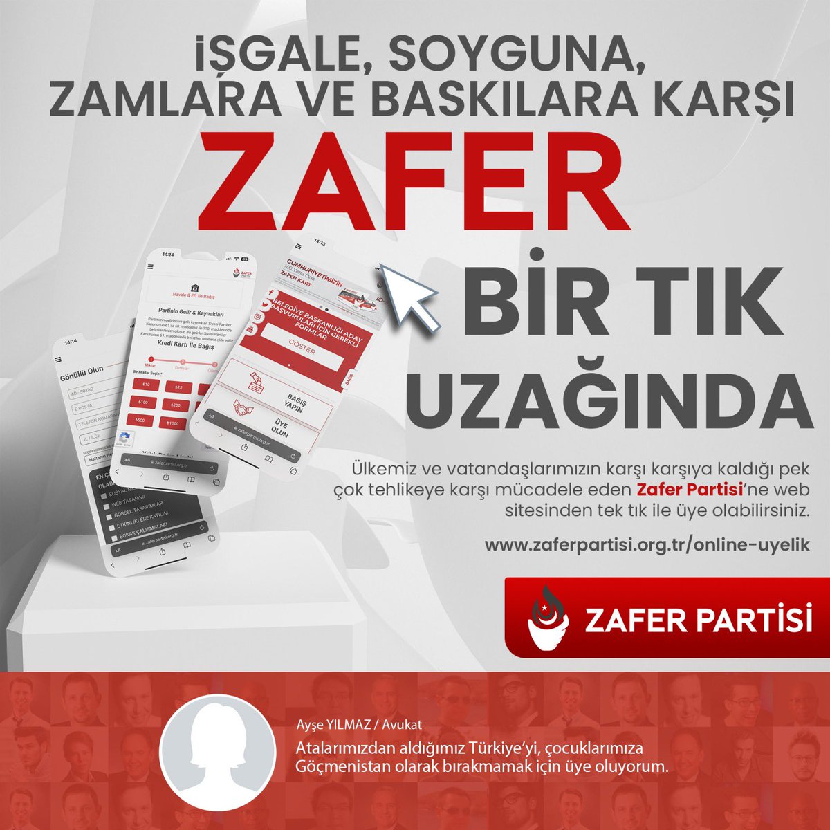 mereglisizafer's tweet photo. Savaş ile kazandığımız vatanı sessiz istilâ ile kaybetmemek için sen de Zafer'e gel! @umitozdag @fatihaltintas59 @zaferpartisi https://t.co/ZWa4IC6gaA