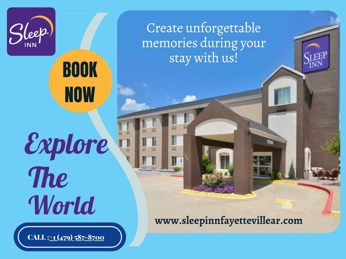 Experience the ultimate blend of relaxation and accessibility at Sleep Inn, Fayetteville. Explore unparalleled hospitality by browsing our website at sleepinnfayettevillear.com

#visitus #travel #hotelroom #hotelstyle #besthotels #beautifulhotels #staycation #hotelgoals #hospitality