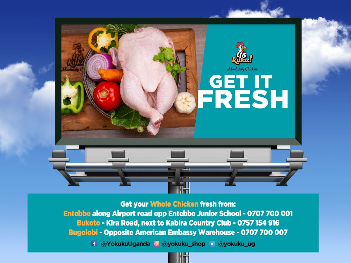 The weekend is here and you've probably been surprised by weekend visitors. In case you're wondering what to get them, you can get fresh Kuku from our Bugolobi - Spring road, Bukoto and Entebbe outlets. #GetItFresh #AbsolutelyChicken