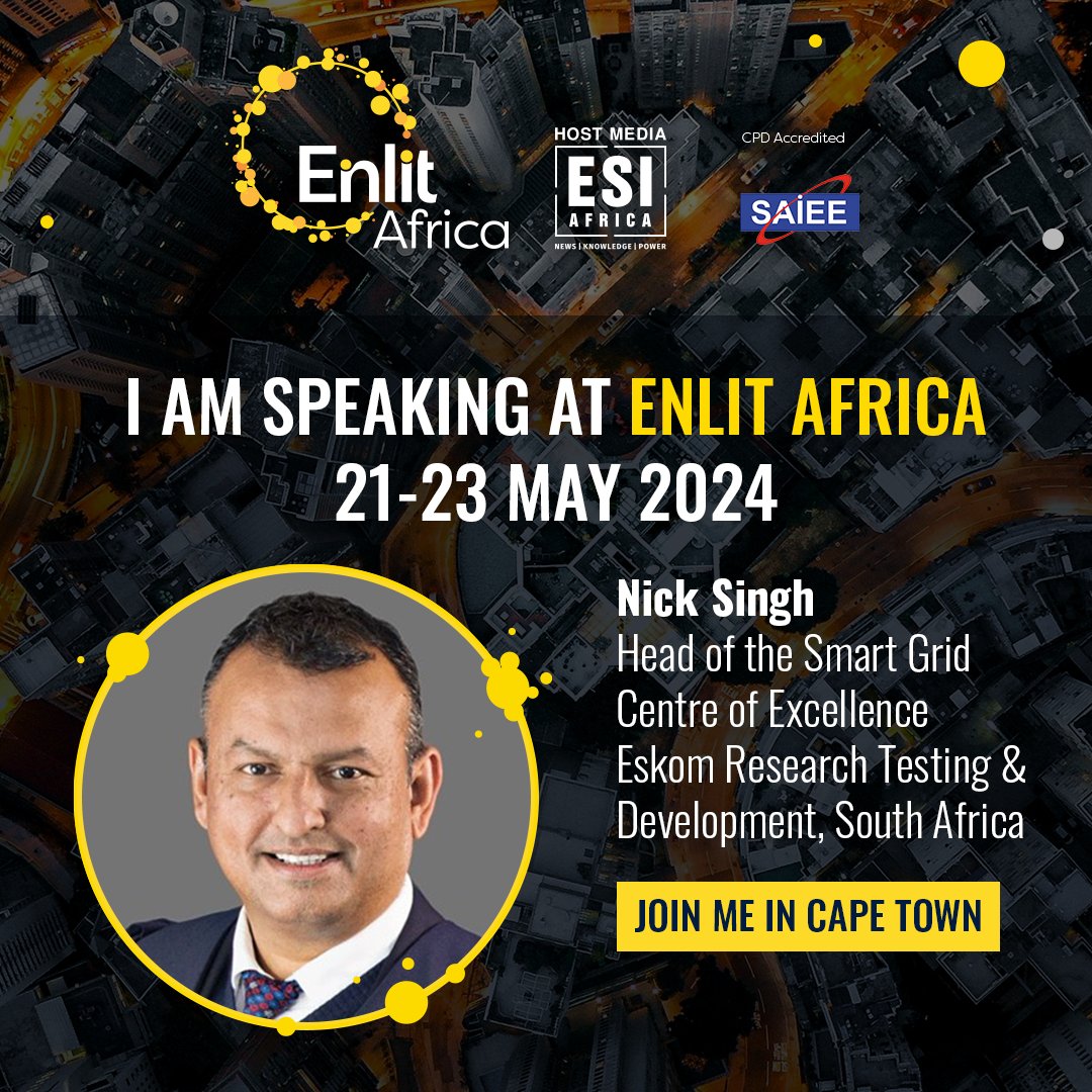 Enlit Africa is proud to present Nick Singh as a speaker at Enlit Africa 2024! ⚡Join them at Enlit Africa, get your 𝙁𝙍𝙀𝙀 visitor pass: eu1.hubs.ly/H08yhqm0 ⚡Unlock more opportunities, get your delegate pass: eu1.hubs.ly/H08yh460