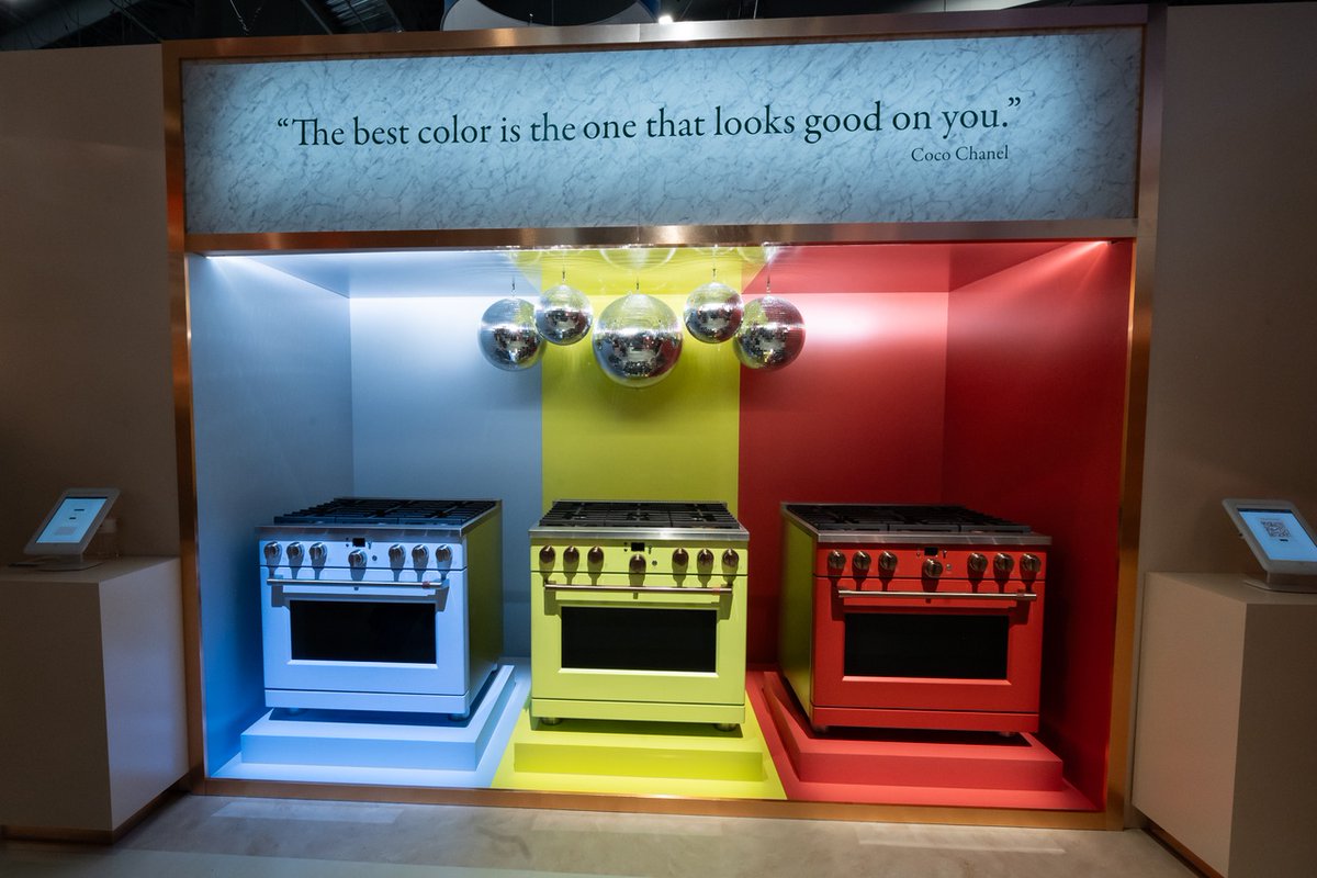KBIS's tweet image. Color took center stage at #KBIS2024, with everything from refrigerators to accessories flaunting bold shades from top to bottom.

Take a look into the colorful world of kitchen design and embrace the full spectrum of design possibilities!

Visit: bit.ly/3TWryHA