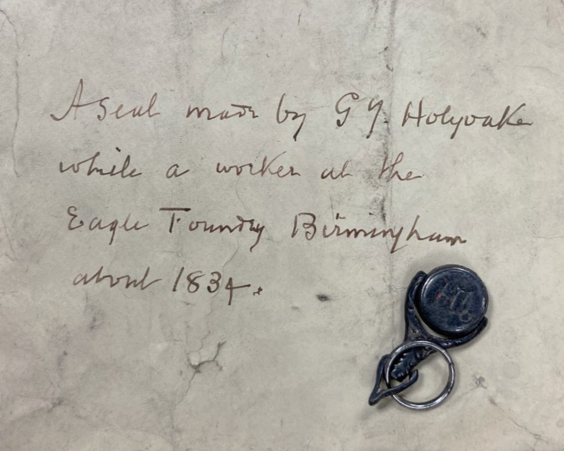 Today for @‌ARAScot #Archive30 it’s #SomethingSmall. This tiny seal was made by co-operator George Jacob Holyoake about 1834 and would have been used when sealing his letters with wax. #CoopArchive #Coop180