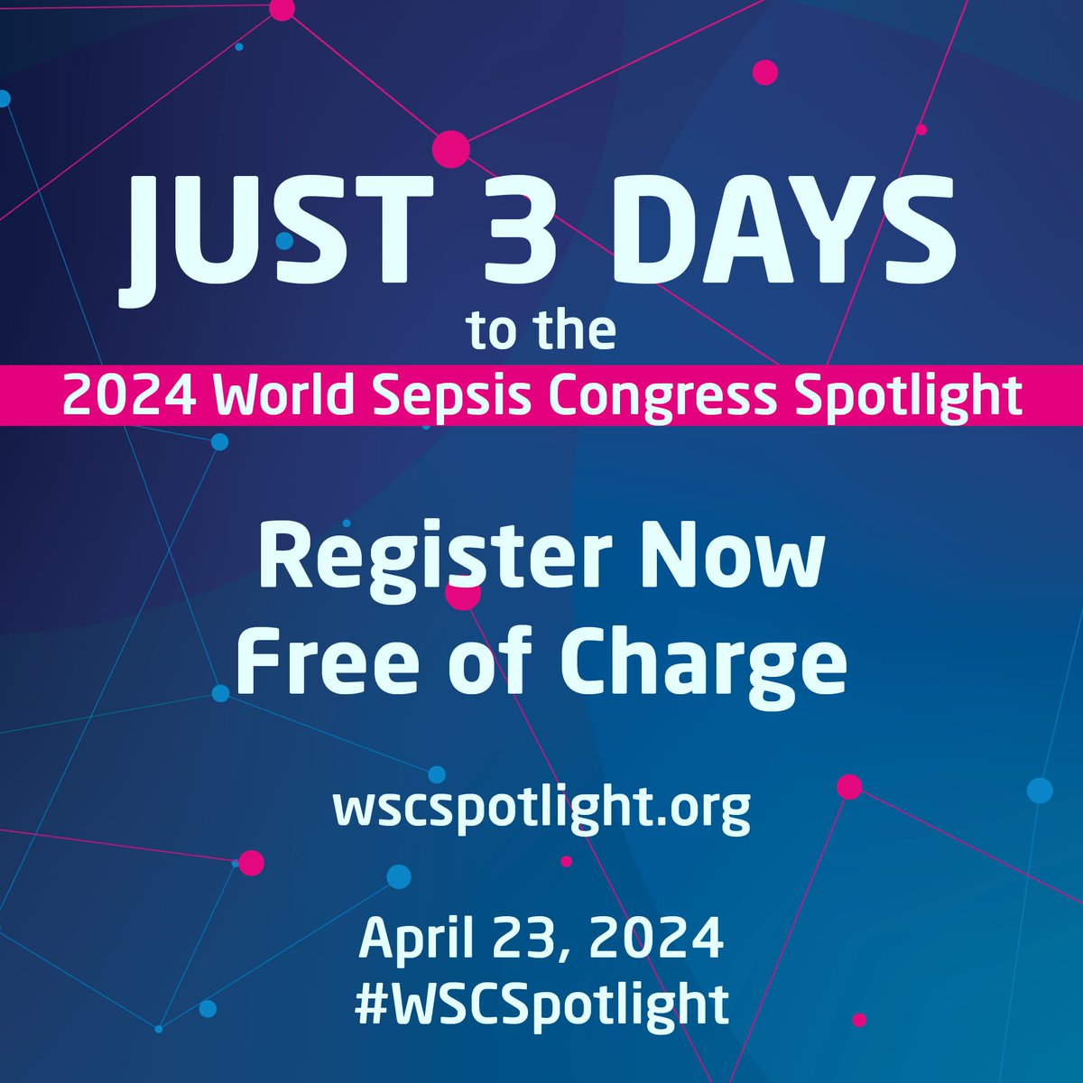 Join the 2024 #WSCSpotlight on April 23 – 45 speakers from all parts of the world will present on many aspects of #sepsis, incl. #AMR, #patientsafety, and much more. More info, all speakers, program, and free registration at wscspotlight.org