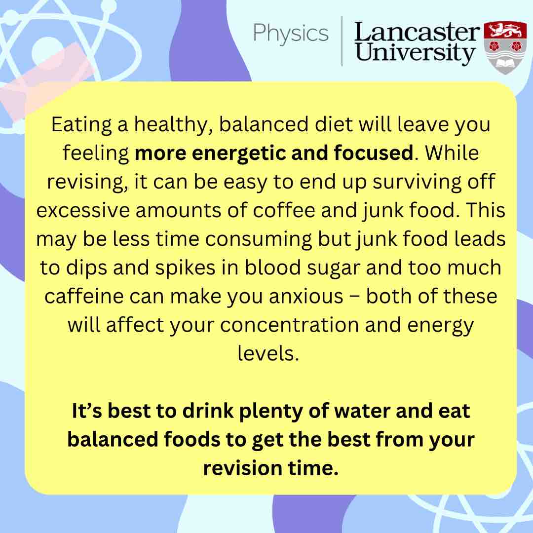 Over the next few days, we will be sharing some tips for revising during exam season! 📖 Our third tip is to eat healthily! ✍️