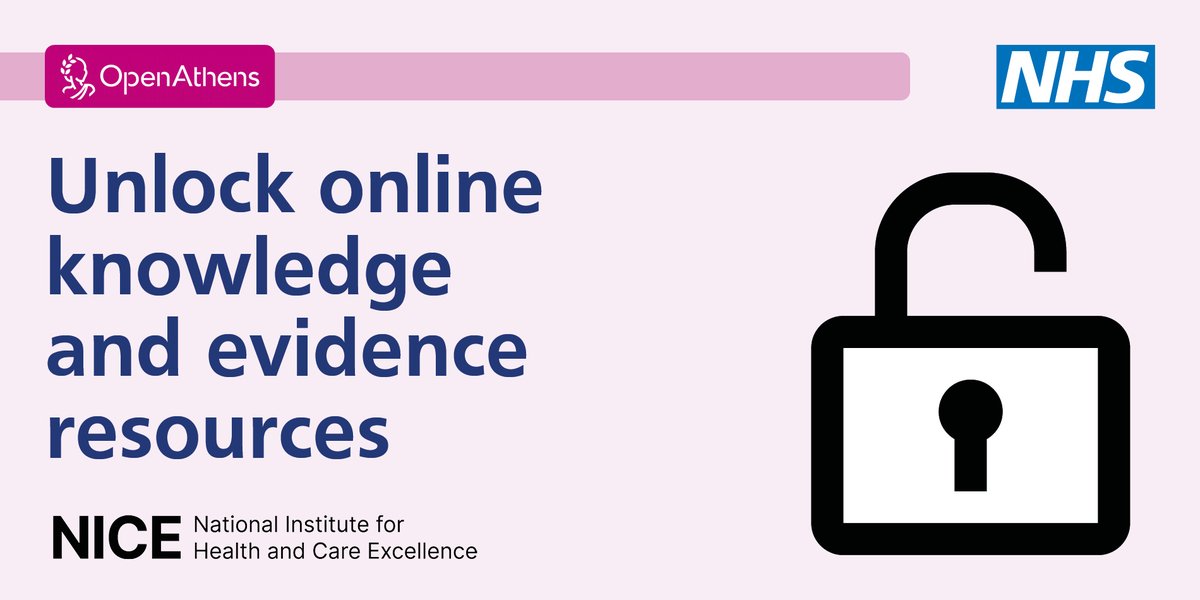 Register for an #NHS #OpenAthens account to keep your learning, development & research up to date #TeamGP #PatientCare #CPD #CME Free access to #EvidenceBased resources funded by @NHSE_WTE Register here at openathens.nice.org.uk @NHS_NELondon @neltraininghub @GPHotTopics