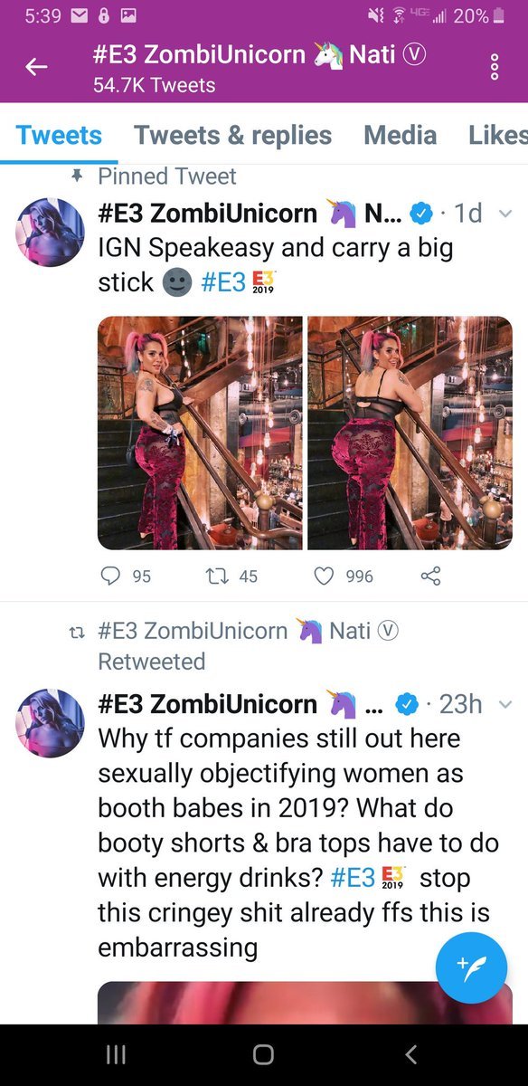 @GiveMeBanHammer this is on the level of denial of that zombie unicorn streamer chick (the one who made bullyhunters), when she claimed doing bodypaint with her tits out isn't sexual while at the same time complaing about booth babes at conventions.