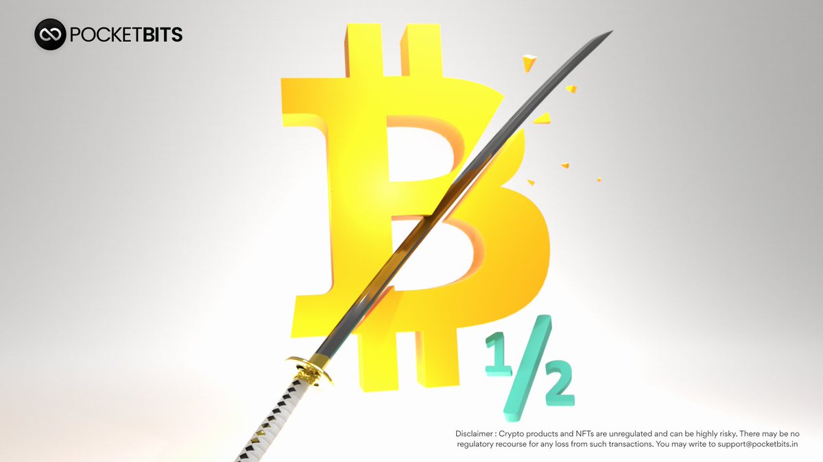 Bitcoin halving: where innovation meets scarcity.
Join Pocketbits as we celebrate another milestone in Bitcoin's journey!
#btchalving2024 #btchalving #bitcoinnews