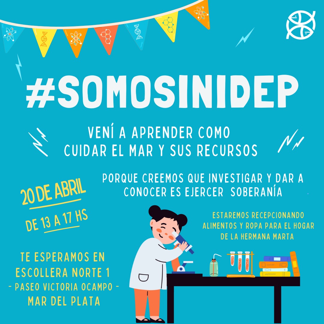 INIDEPMdq's tweet photo. ES HOY! las y los esperamos para contarles la importancia del océano, nuestro territorio marítimo, las especies que habitan y la producción y el desarrollo de recursos pesqueros. 
🐟🐠🛳️👩🏼‍🔬👨🏻‍🔬 https://t.co/QsIif9lwei