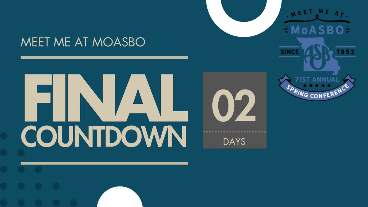 Follow MoASBO on Twitter, Facebook, and Instagram for the latest #MeetMeAtMoASBO and #MoASBO2024 updates. And, download the MoASBO Events & PD—2024 Spring Conference App now to connect with fellow attendees.