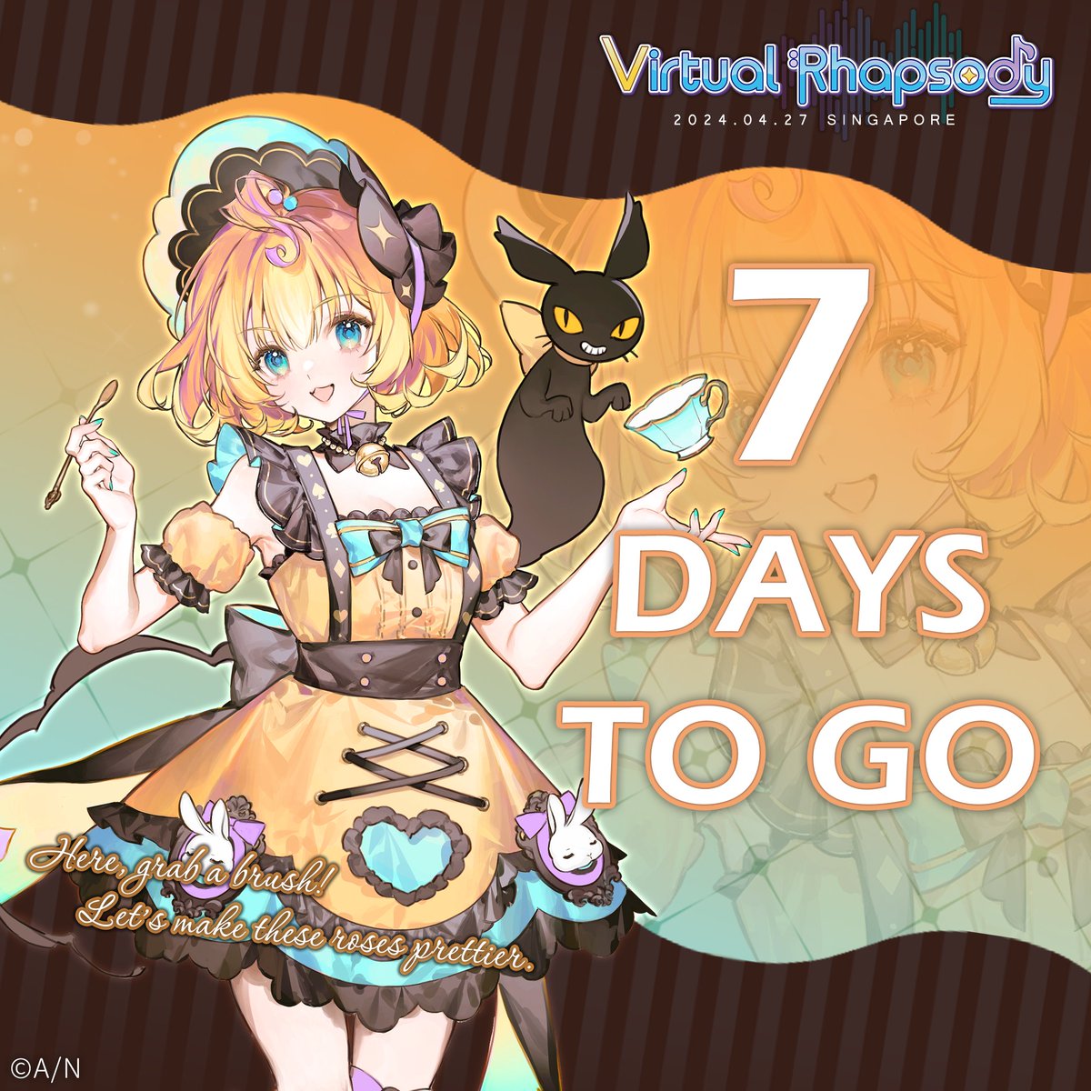 Only 7 days left until the event kicks off! ✨ Get ready to have an amazing time with @MillieParfait ! Don't miss out, get your tickets and exclusive merch now! 🛒virtualrhapsody.net #VRhapSG #VirtualRhapsody #NIJISANJI_EN