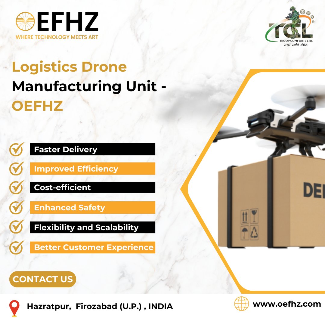OEFHAZRATPUR's tweet photo. ๐๏ธโ๏ธ At OEFHZ, we're proud to unveil our cutting-edge facility dedicated to crafting next-generation drones for the logistics industry. Our drones are meticulously designed and built to deliver unparalleled performance and reliability.
๐ https://t.co/RHum2aXs8p
#LogisticsDrones https://t.co/kYXI4nUvEY