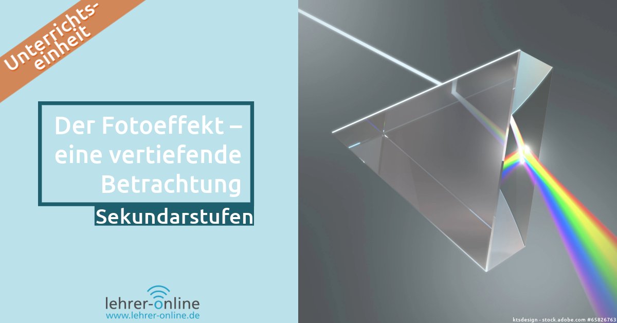 Wenn ihr schon unsere Unterrichtseinheit zu 'Fotoeffekt und Lichtquantenhypothese' kennt, schaut euch unbedingt auch diese vertiefende Einheit an. 📷 
#twlz #digitalebildung #digitaleschule #schule #bildung #quantenphysik #unterricht #xlz lehrer-online.de/unterricht/sek…