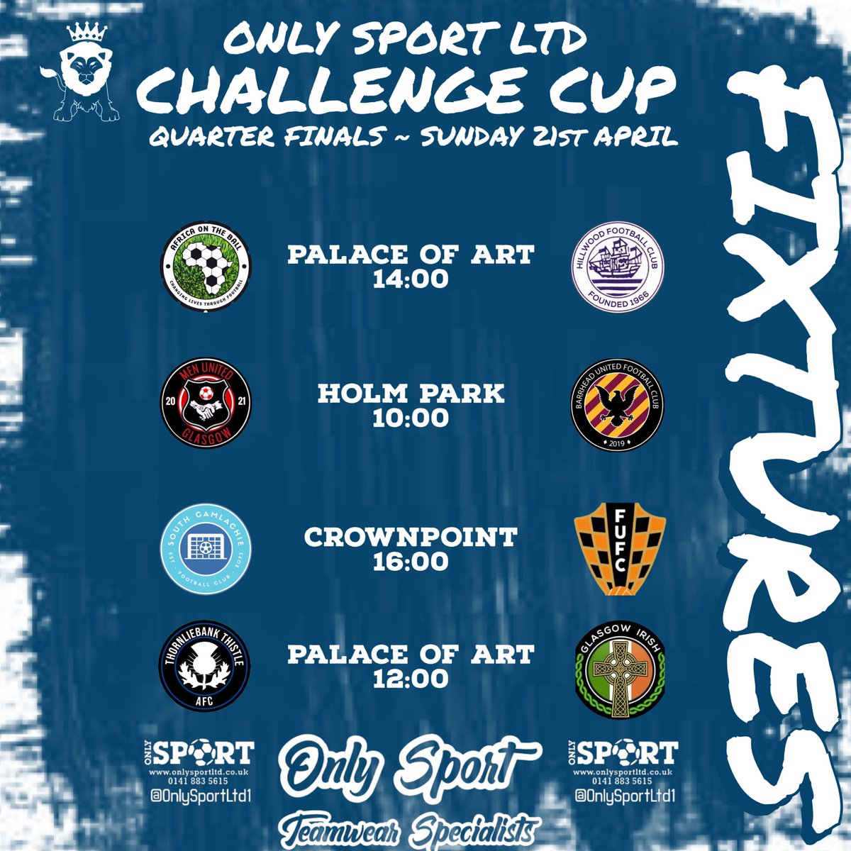 Tomorrow we have the QFs of @OnlySportLTD1 Champions & Challenge Cup…. Some great ties in store 👍⚽️ @ScotAmFA @scottish_aff @refsix @ftsc0res @SnJsFootyFocus