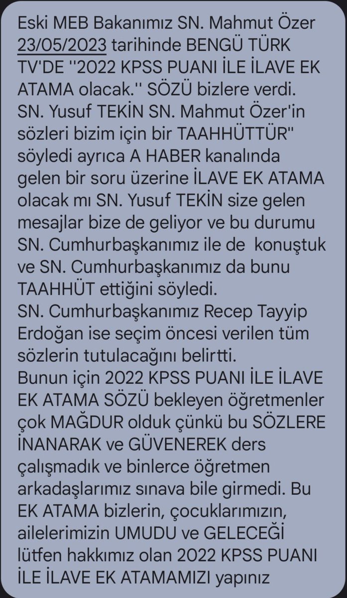 Mustafa_Hoca35's tweet photo. Son 20 yılda hiçbir ek atama  2022'ninki kadar elzem olmamıştır

*Kpss Soruları çalındı
*Tekrar sınava girdik
*Yüzyılın felaketi yaşandı
*MEB bakanı 2022 KPSS  ile ilave atama olacak dedi

Sn. CB mız @RTErdogan 

SÖZLER TUTULSUN
MÜJDEMİZ VERİLSİN

❤️20BİN❤️

 #kpss2022ekatamasözü https://t.co/xyaJhJDhys