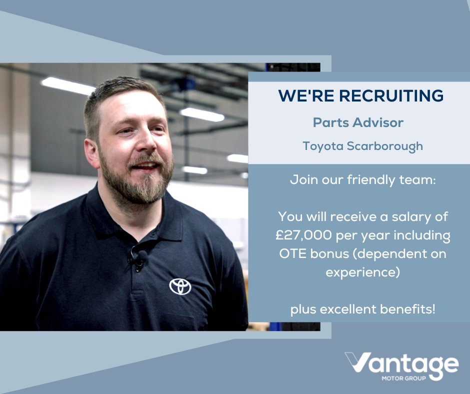 Join our team at Toyota Scarborough as a Parts Advisor 🚗💼 Apply now and drive your career forward with us. Apply Here - rb.gy/hpxkrt #ToyotaScarborough #PartsAdvisor #NowHiring'