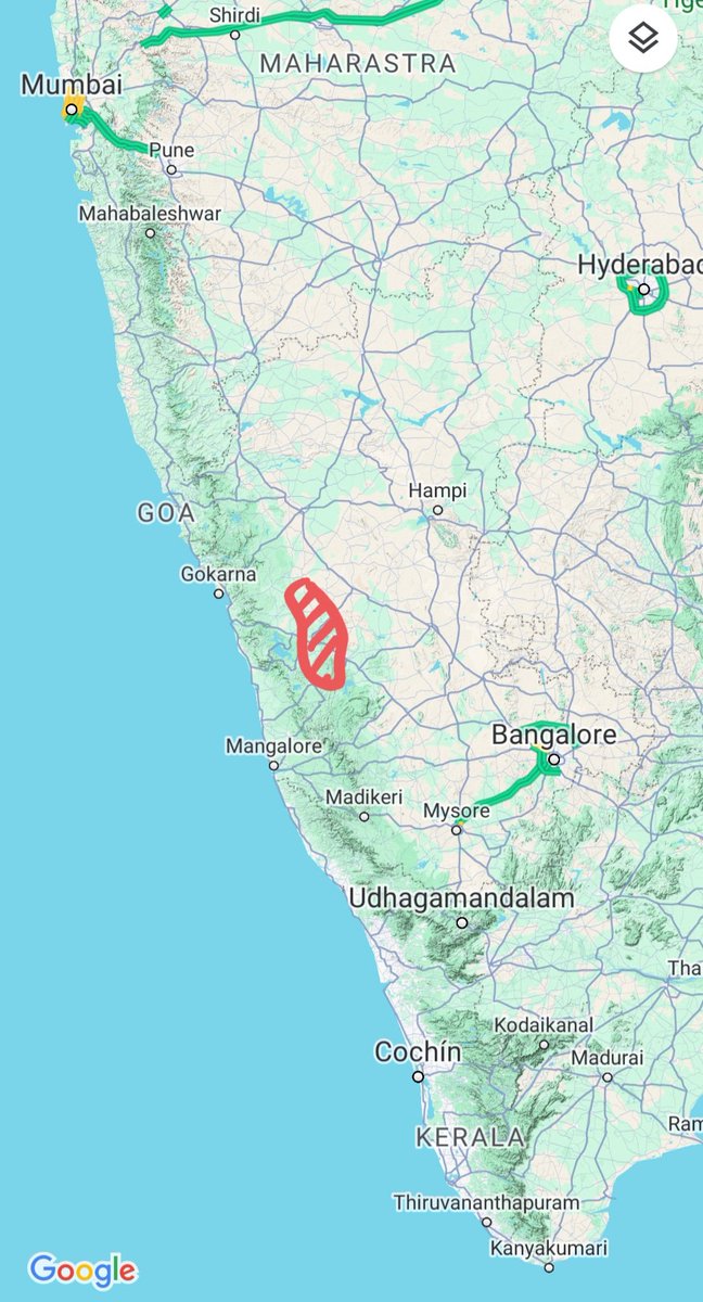 La enfermedad del bosque de Kyasanur, fiebre del mono o mangana kayile, fue identificada en 1957 en la zona forestal de Kyasanur (ver mapa). Con su mortalidad 5-15%, este flavivirus estuvo siempre en la región, pero la deforestación le abre el camino a convivir con el humano➡️🧵