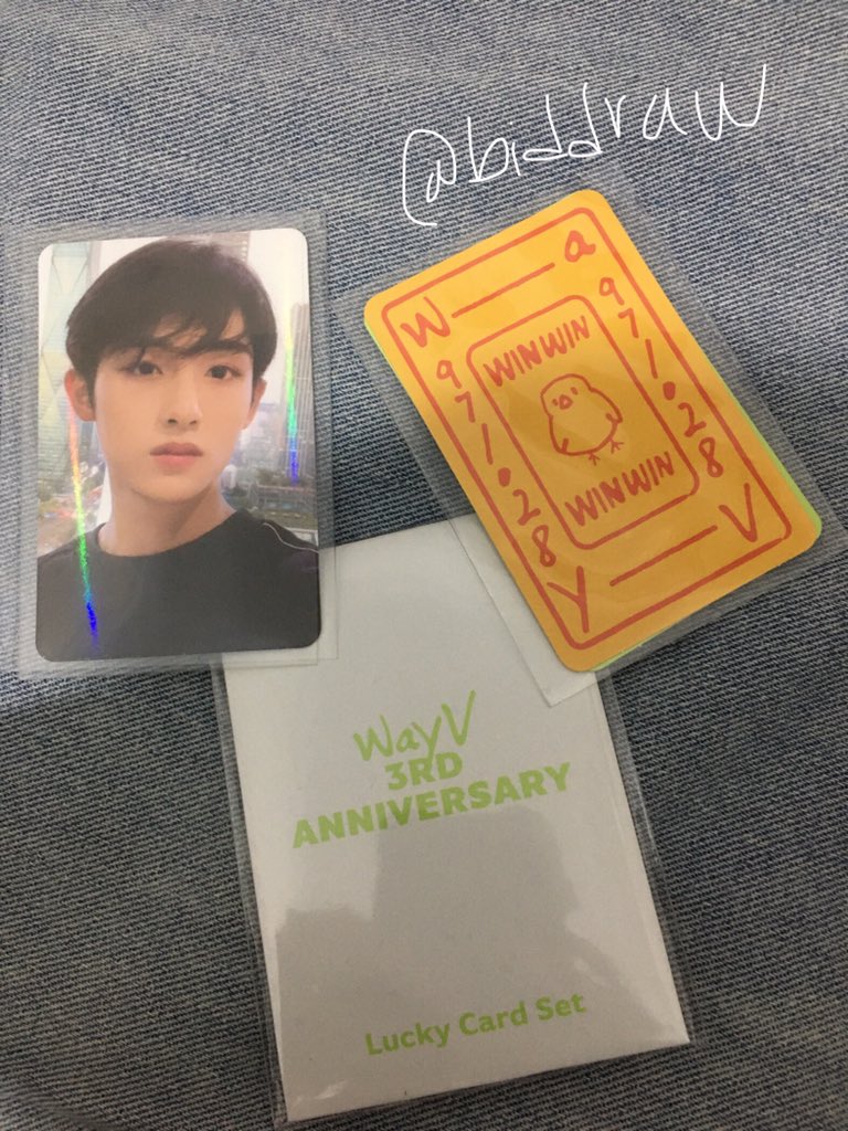 biddraww's tweet photo. WTS / want to sel

🌷lucky card anniv wayv MD 
set winwin 
🌷album only wayv kickback 
🌷album only nct127 sticker + poster &amp; haechan 
🌷album only nctdream +poster chenle 

✨good condi✅
✨freebies✅
✨gratis ongkir✅

📍dom jakarta barat https://t.co/J3LdrerZ4C