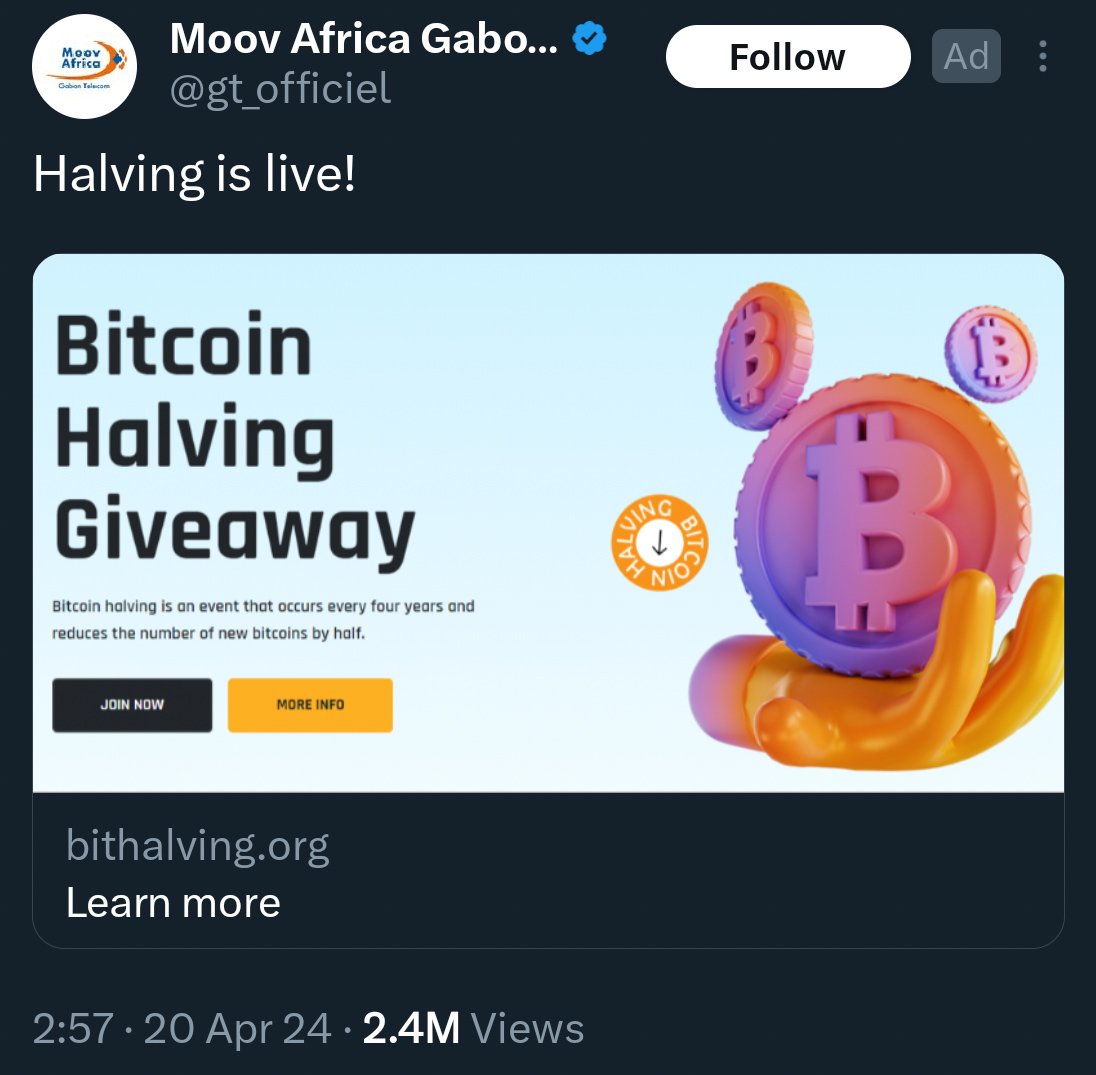 Hey <a href="/Maroc_Telecom/">Maroc Telecom</a> you running ads for crypto scams now?