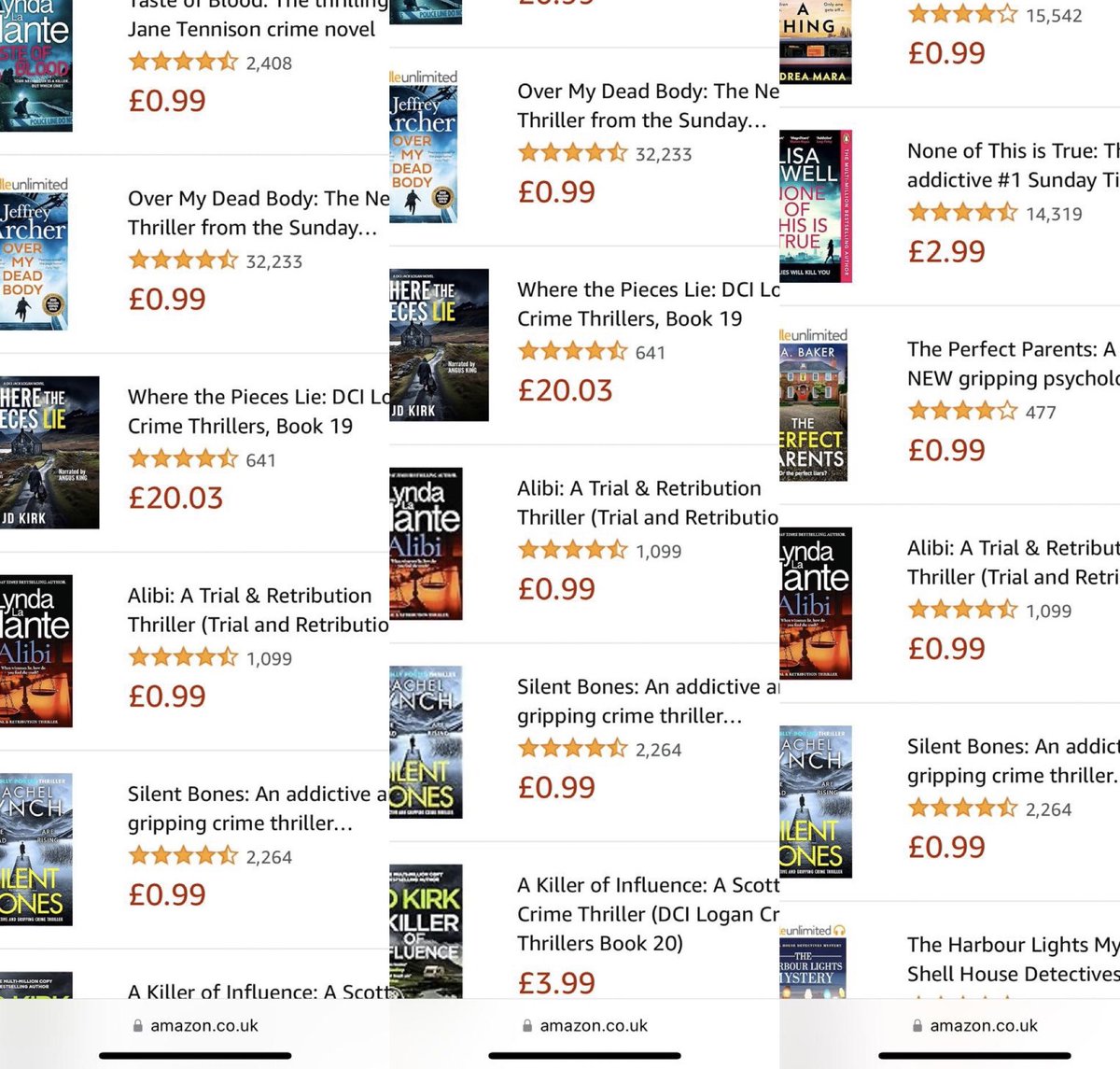 Wonderful to see Silent Bones in such amazing company in the @AmazonUK charts💥💥💥@CaneloCrime #mustread #bookseries #detective #mystery #crimethriller #ReaderCommunity ❤️🔪🖤