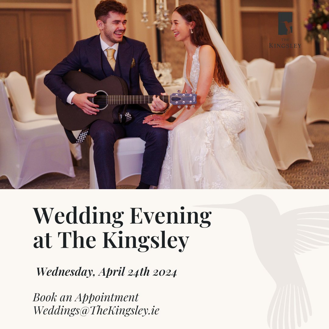 Wedding Evening at The Kingsley: April 24th, 2024. Mark your calendars and join us! ✨ For more information: T: +353 (0)21 480 0500 E: events@thekingsley.ie #thekingsley #corkcity #weddings #weddingcork #weddingevening #sayido