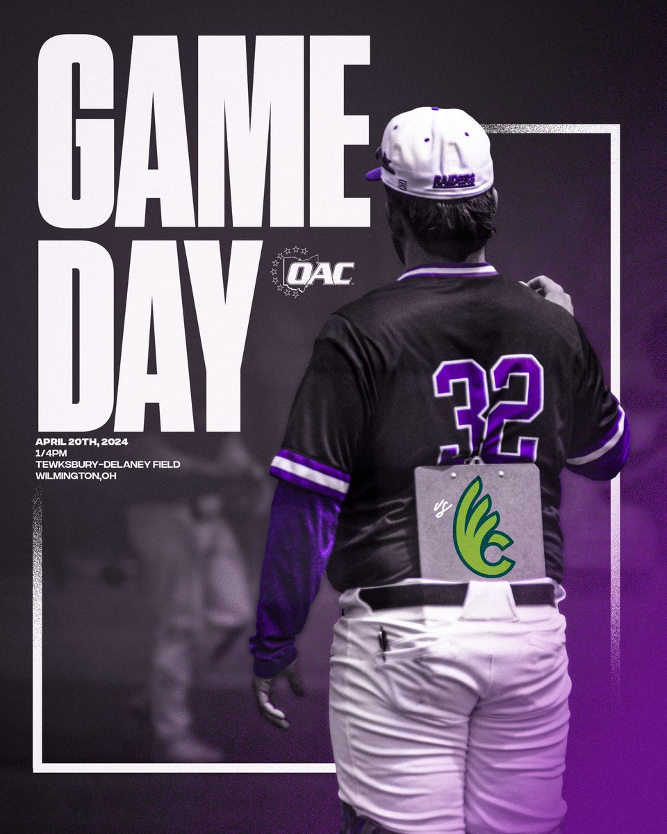 OAC play on the road today, let’s get 2️⃣!! 🆚: Wilmington ⏰: 1/4pm 📍: Tewksbury-Delaney Field / Wilmington, OH 📺 : shorturl.at/zBDX0 📊 : shorturl.at/aGOP7 #GoMountGo #D3Baseball