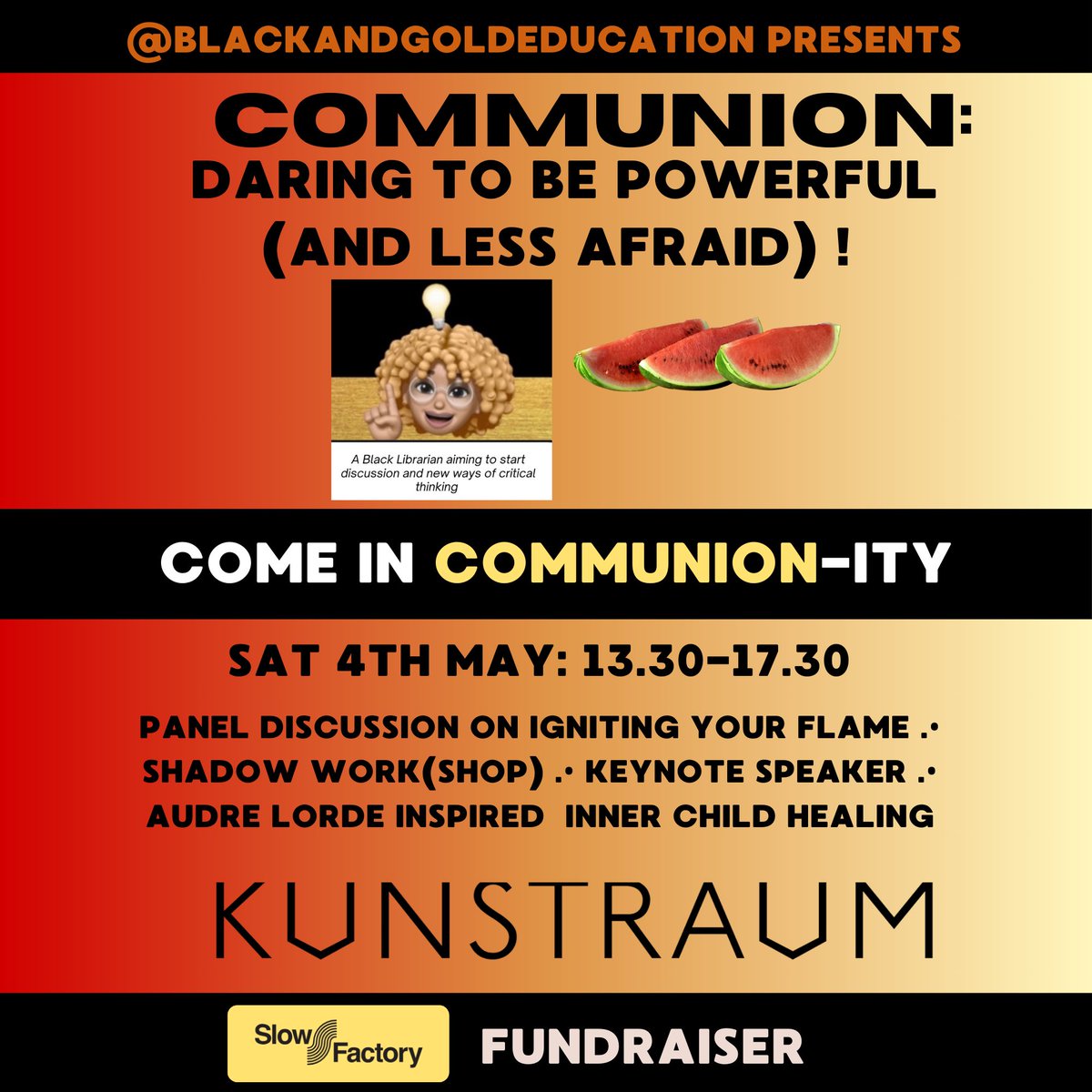 NAOMI (@naomilasmith) on Twitter photo COME IN COMMUNION-ITY 🍉🌻🧡 fundraising for <a href="/theslowfactory/">Slow Factory</a> please support even with just a #RT
📌#LONDON COME IN COMMUNION-ITY 🍉🌻🧡 fundraising for <a href="/theslowfactory/">Slow Factory</a> please support even with just a #RT
📌#LONDON
