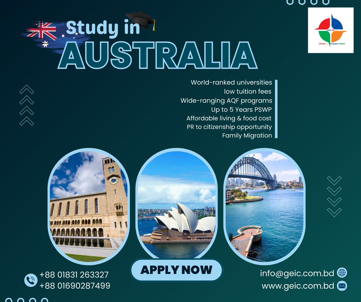 ' Make your Study Abroad dream come true '
' Study in Australia ' 
Apply now for Upcoming Intake July 2024 
 #studyaboard #studyabroad #studyaustralia #studyaesthetic #studyabroadlife #studyarchitecture #StudyAbroadJourney
 #studyabroadconsultants