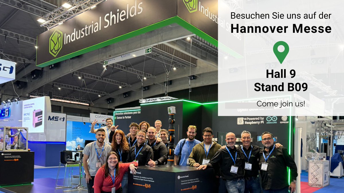 indshields's tweet photo. Besuchen Sie uns auf der Hannover Messe!🤩

Only a few days left, see you on Monday 🥳

#HannoverMesse24 #IndustrialShields #industry #automation #opensource https://t.co/SWqRwdW4JT