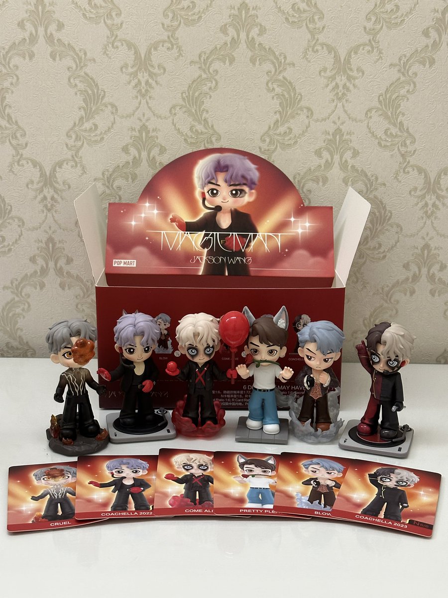 hannahisvip's tweet photo. Finally unboxed my @POPMARTGlobal x @JacksonWang852 figurines 🥹✨ love the details! Sadly couldn’t get the special 100 ways version 😩 https://t.co/tuVto46mGB