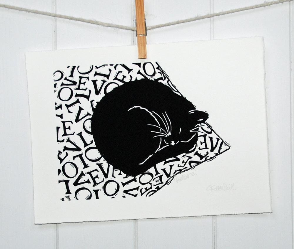 🎶That's Amore!🎶 #Caturday Print available here> littleramstudio.etsy.com #BlackCats