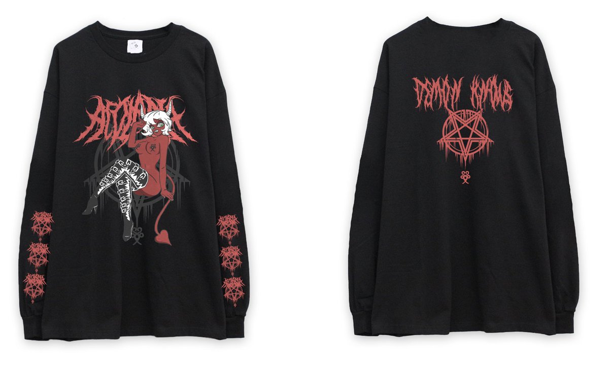 _acOlaSia_'s tweet photo. 👿acOlaSia 新作👿
【プレゼント企画】

応募方法:フォロー&amp;リポスト

👿DEMON L/S👿計1名様に

※サイズ→M/L/XL/XXL 
カラー→ブラック/ホワイト
サイズ・カラー　選択可

〆切:4/26
160cm XL https://t.co/BiPwnarT74