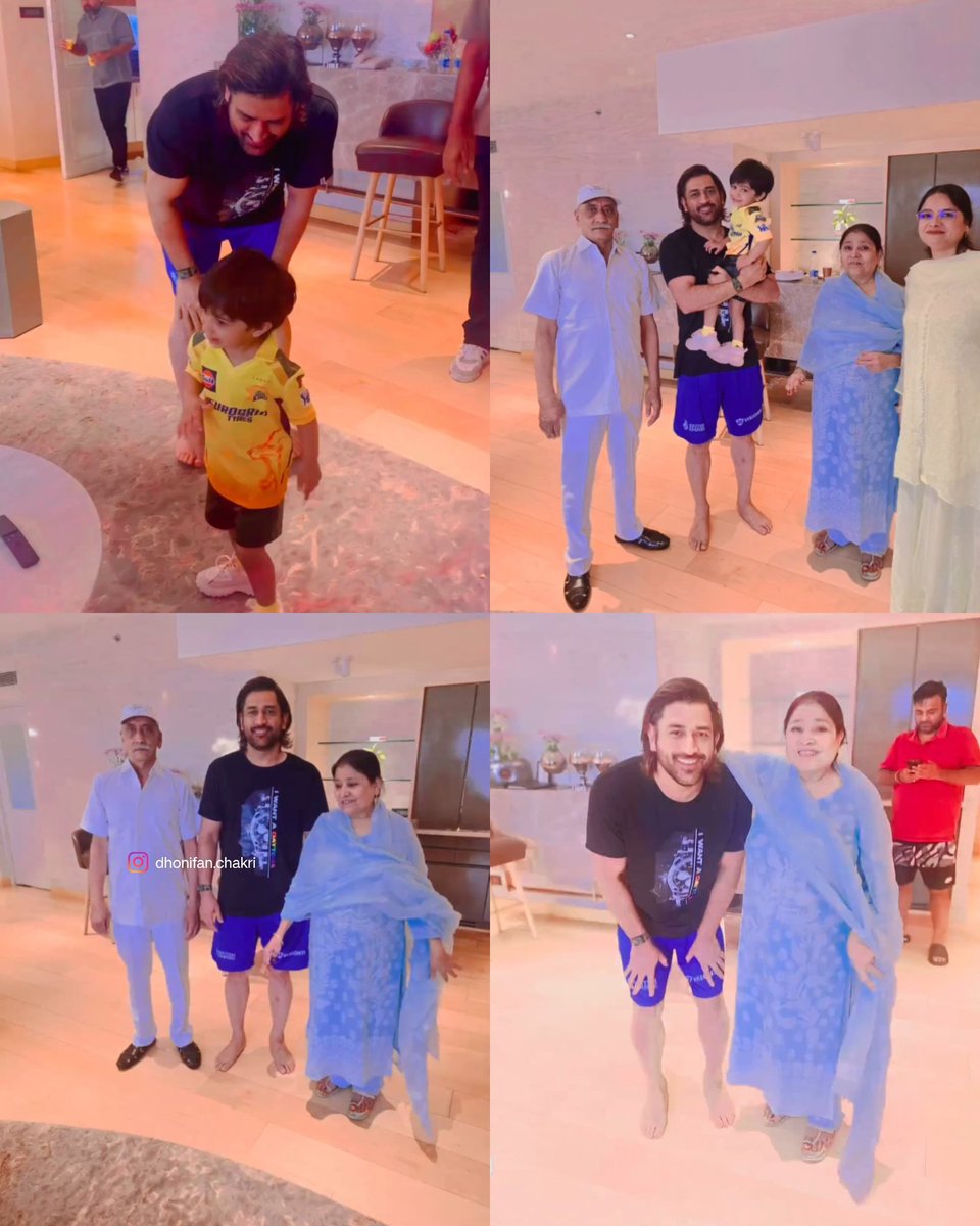 MS Dhoni With Shivam Dube's Family 💛💛 #MSDhoni #WhistlePodu